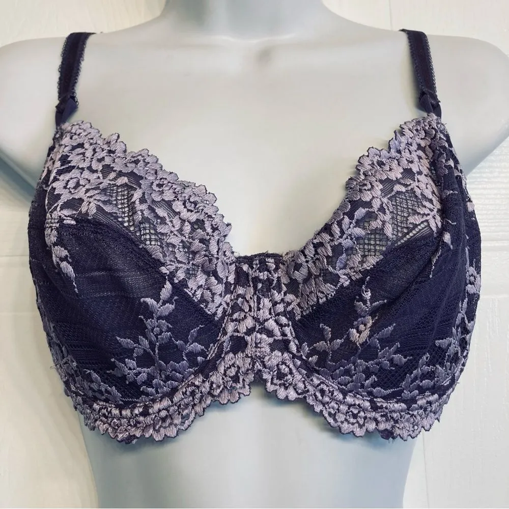 Wacoal 65191 Embrace Lace Bra Women’s Size 34D Unlined Underwire Purple - Image 2