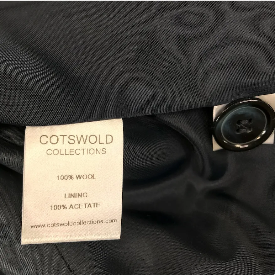COTSWOLD Collections Boiled 100% Wool Jacket Women L Blue Classic Office Made UK Size L - Image 11