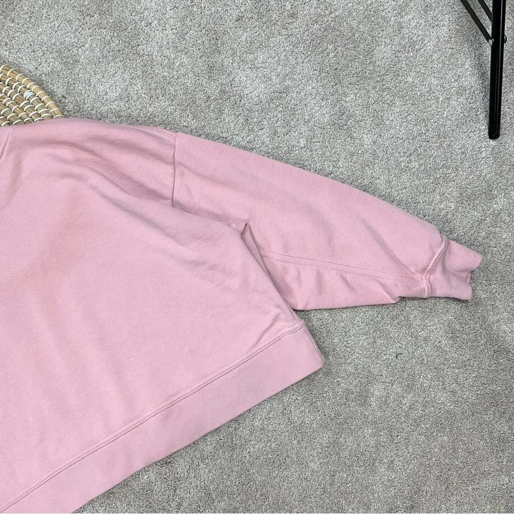 Nike Dri-FIT Get Fit Training Sweatshirt Pullover Oversized Cropped Blush Pink L - Image 12