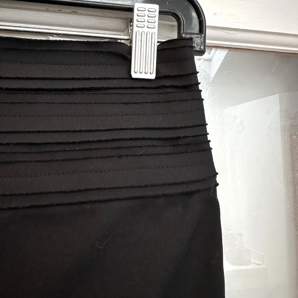 Robert Rodriguez Classic Career Shabby Chic Black Ribbed Pencil Skirt Size 2 XS - Image 2