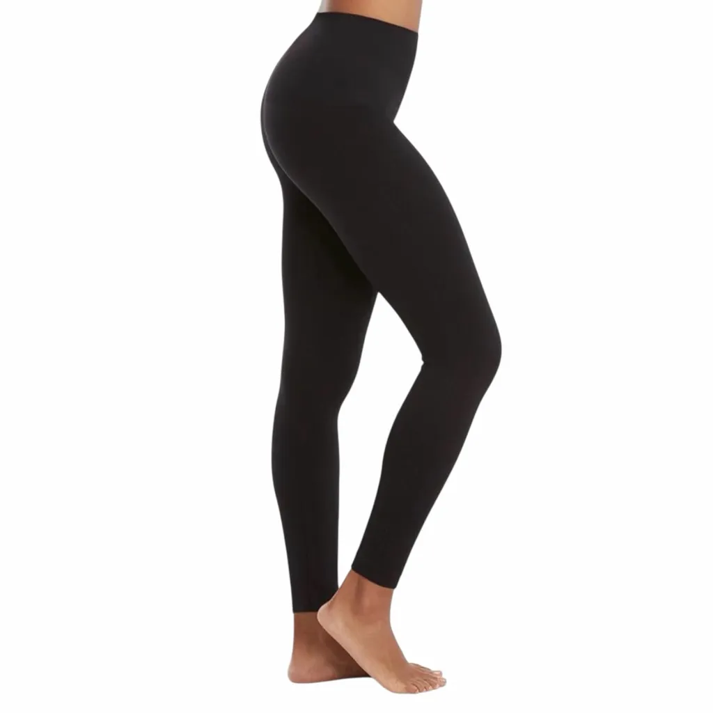 Spanx Look At Me Now Black Seamless Compression Leggings pants tights size Small - Image 2