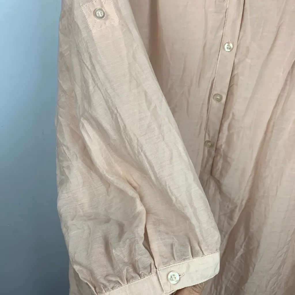 Soft Surroundings size 1x pink Blush Tunic Lace Hem lightweight casual silk cott - Image 7