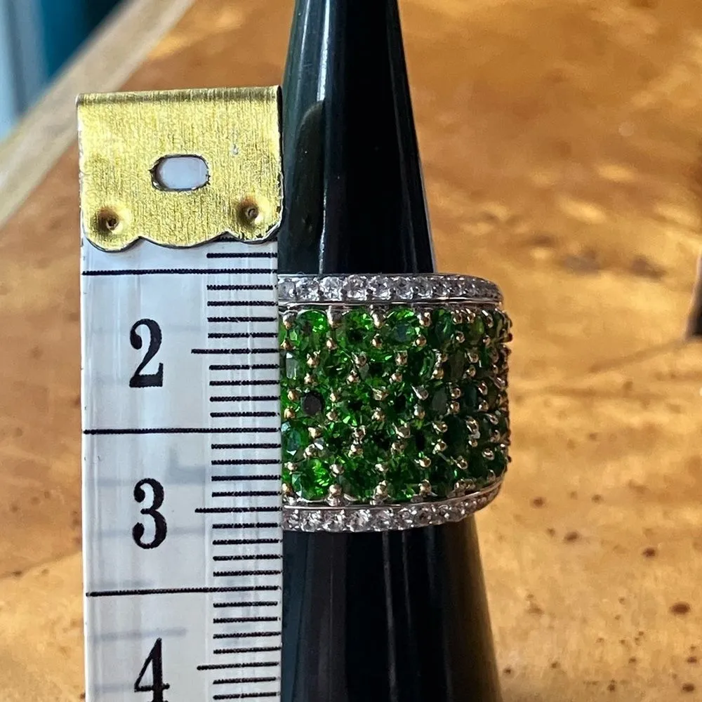 Natural Chrome Diopside Sterling Silver Ring Size 6 Green - Image 7