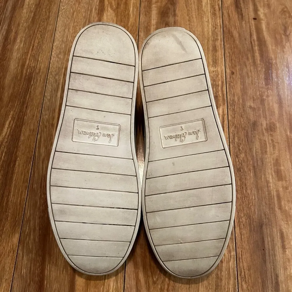 sam edelman ethyl white leather sneaker women size 8, lace up & tie, casual - Image 9