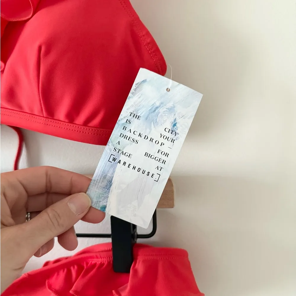 NWT Warehouse Bikini with Frill Detail in Red - Image 7