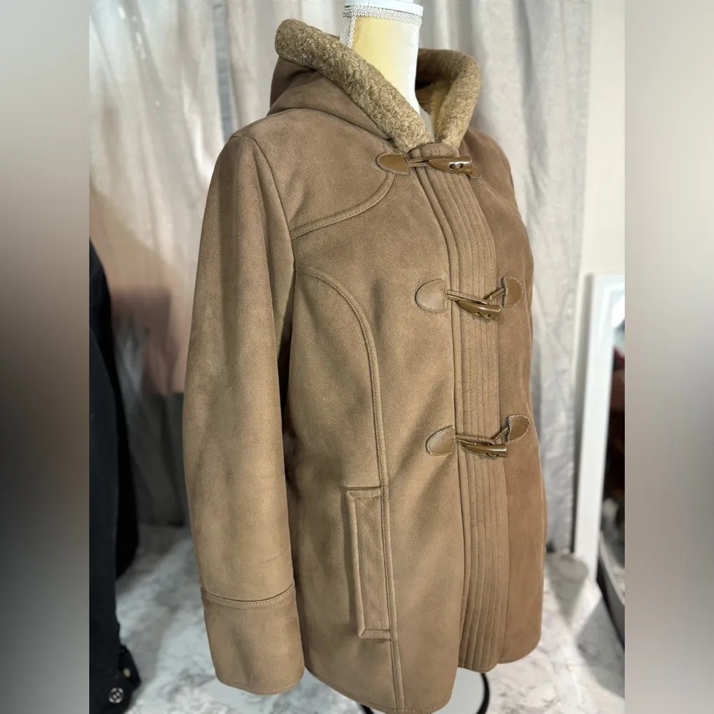 Vintage  Sherpa faux fur interior, winter coat woman size XL - Image 12