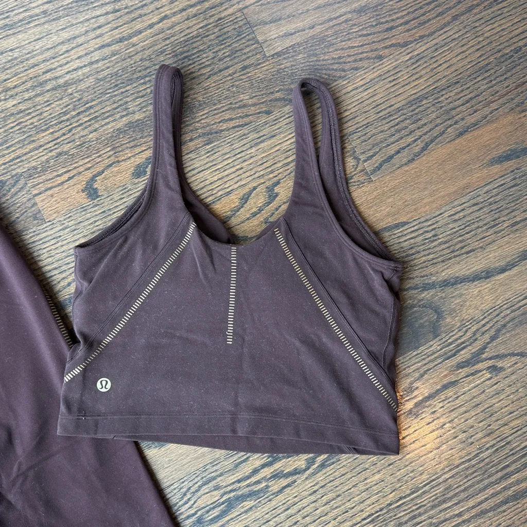 Lululemon Align High-Rise Pant 25" & Tank Set Gold French Press EUC - Image 10