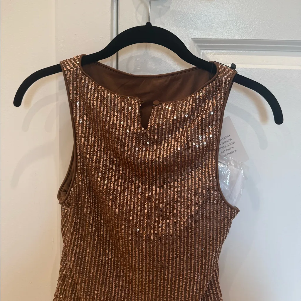 Superdown Sequin Tank Top - Image 6
