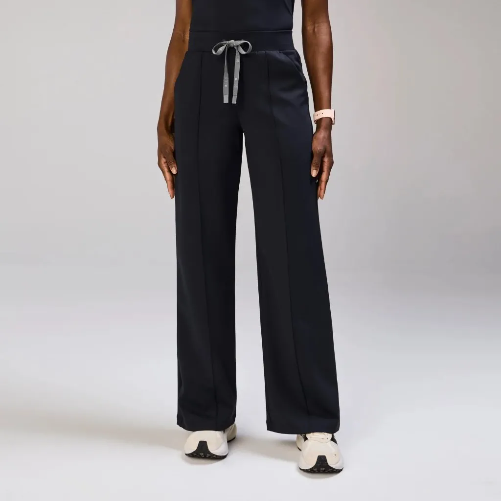 Figs High Waisted Salina FORMx Wide Leg Scrub Pants in Navy, Size X-Small - Image 2
