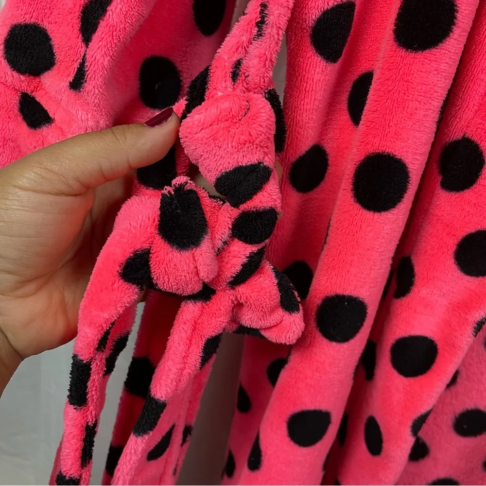 Pink Victoria’s Secret Polka Dot Robe SZ:XS/S - Image 4
