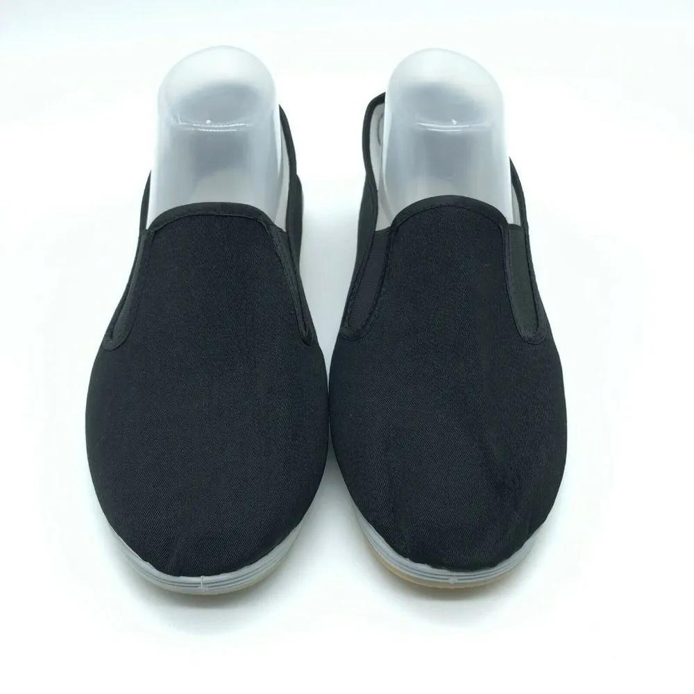 Womens Espadrille Flats Slip On Canvas Basic Black Size 39 US 8 - Image 2