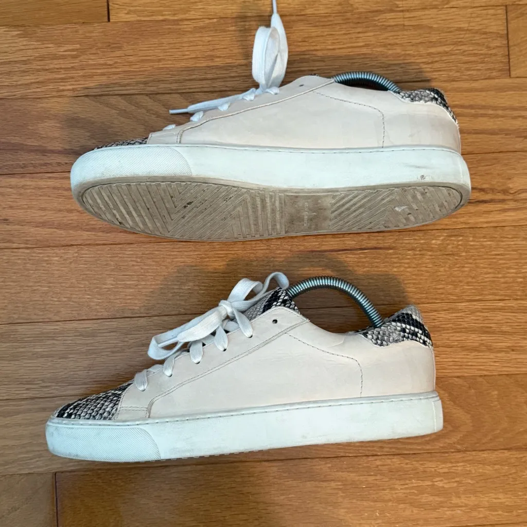 Veronica Beard  Bibi Leather Python Print Sneakers - Image 3