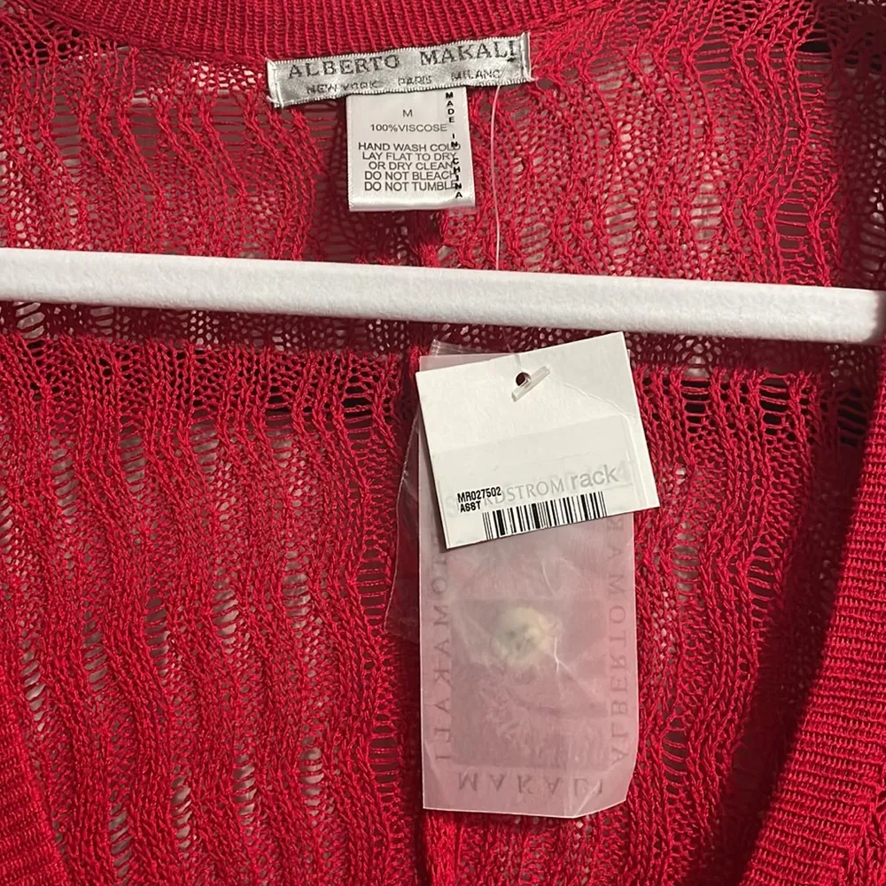 💙 NWT Alberto Makali Red knit Sweater - Image 3