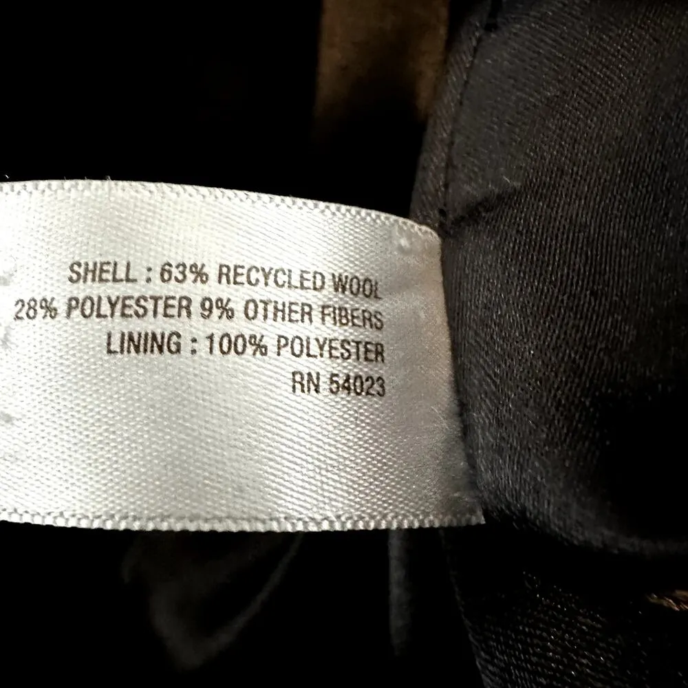 Old Navy Wool Peacoat Jacket Quarter Button Front Hand Pockets Black XSmall - Image 3