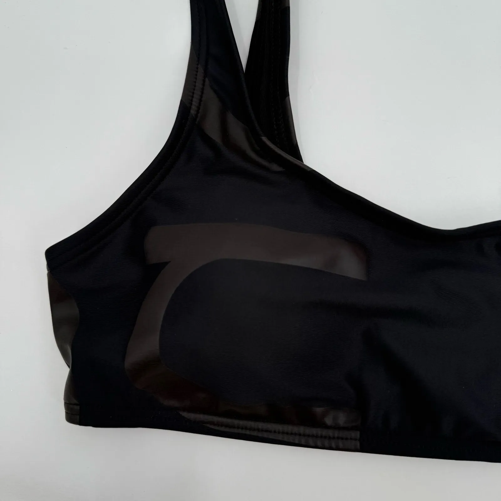 Calvin Klein Bikini Top SZ Medium NWT Sporty Logo Black Athleisure Swim Athletic - Image 9