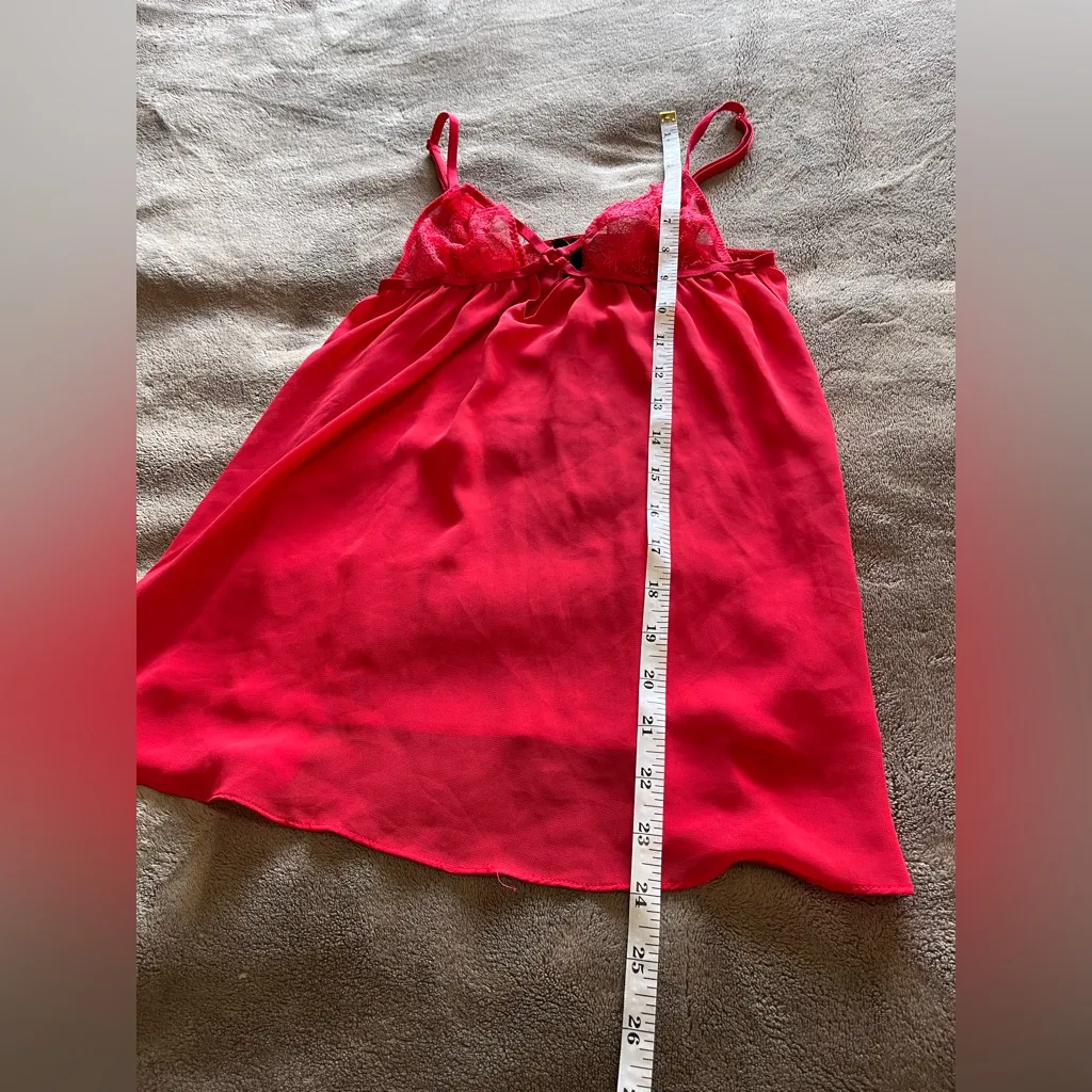 VICTORIA’S SECRET Vintage Sexy Red Sheer Babydoll Lingerie Dress Sz S EUC - Image 8