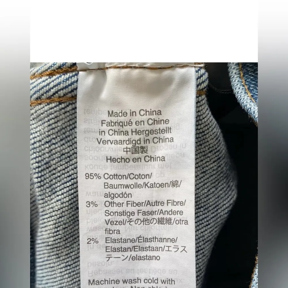 Madewell 10” High Rise Button Front Raw Hem Skinny Jeans Cordova Wash - Image 9