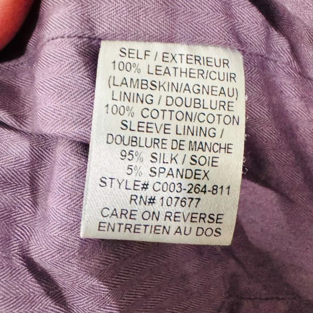 Alice + Olivia  LILAC DISTRESSED LAMBSKIN JACKET - Image 12