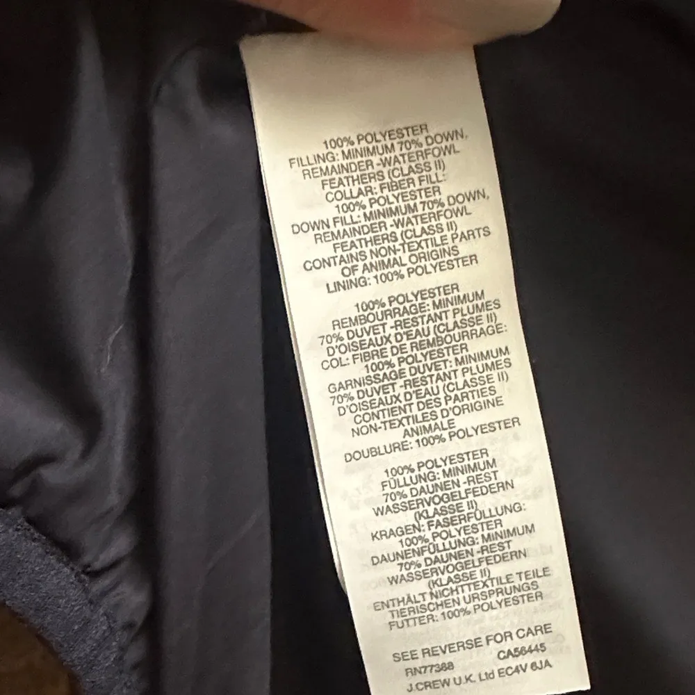 J. Crew Excursion Navy Quilted Down Filled Vest Women’s XS Cabincore Outdoors - Image 8