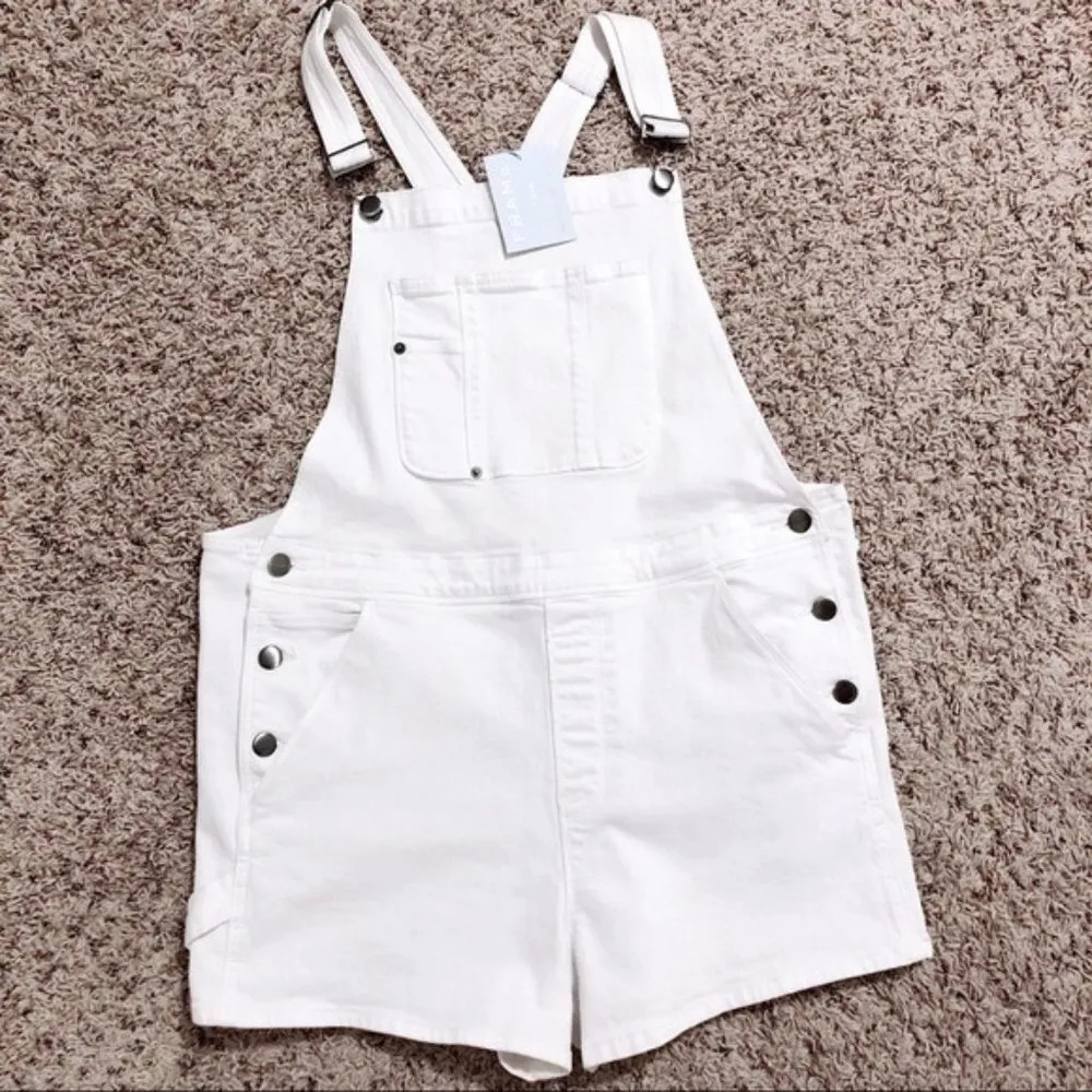 Frame Shorts Overalls White Romper Le Garçon Size XL New w/Tag - Image 7