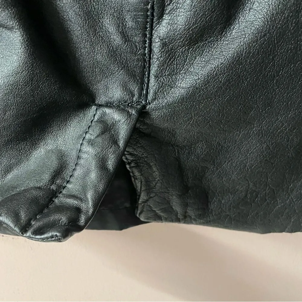Vintage Tip Top of California Black Leather Mini Skirt Size 7/8 GUC - Image 11