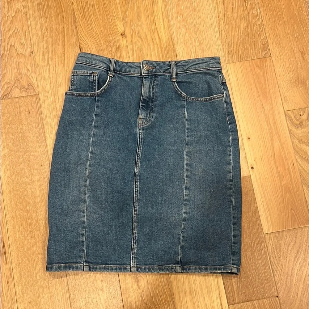 Pilcro and the letterpress by Anthropologie size 8 Blue Mini Casual denim  Skirt - Image 2