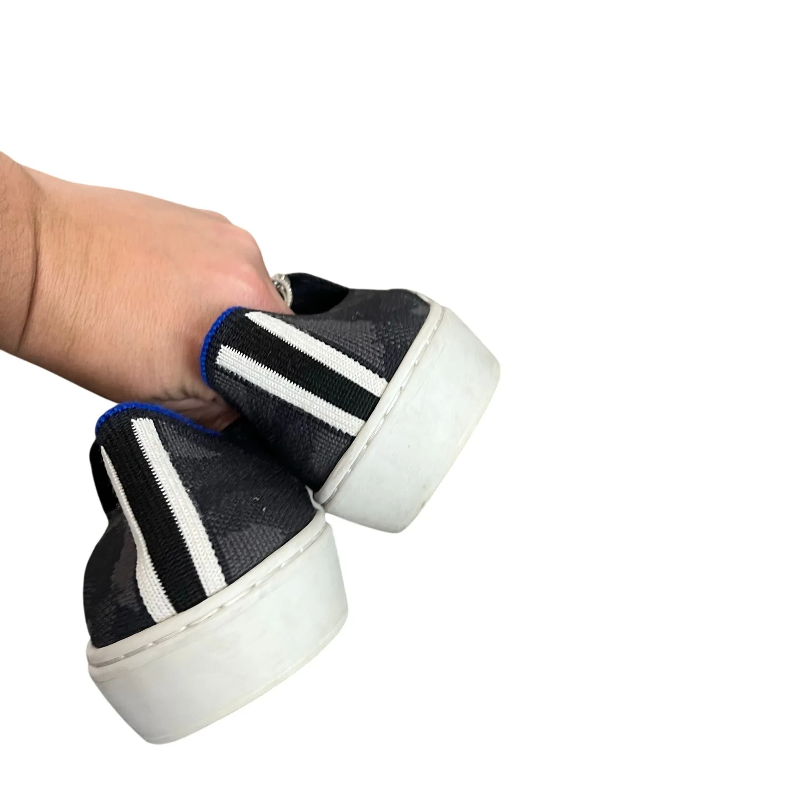 Rothys Slip-On Sneakers Women’s 6.5 Gray Camo Washable Eco Shoes - Image 8