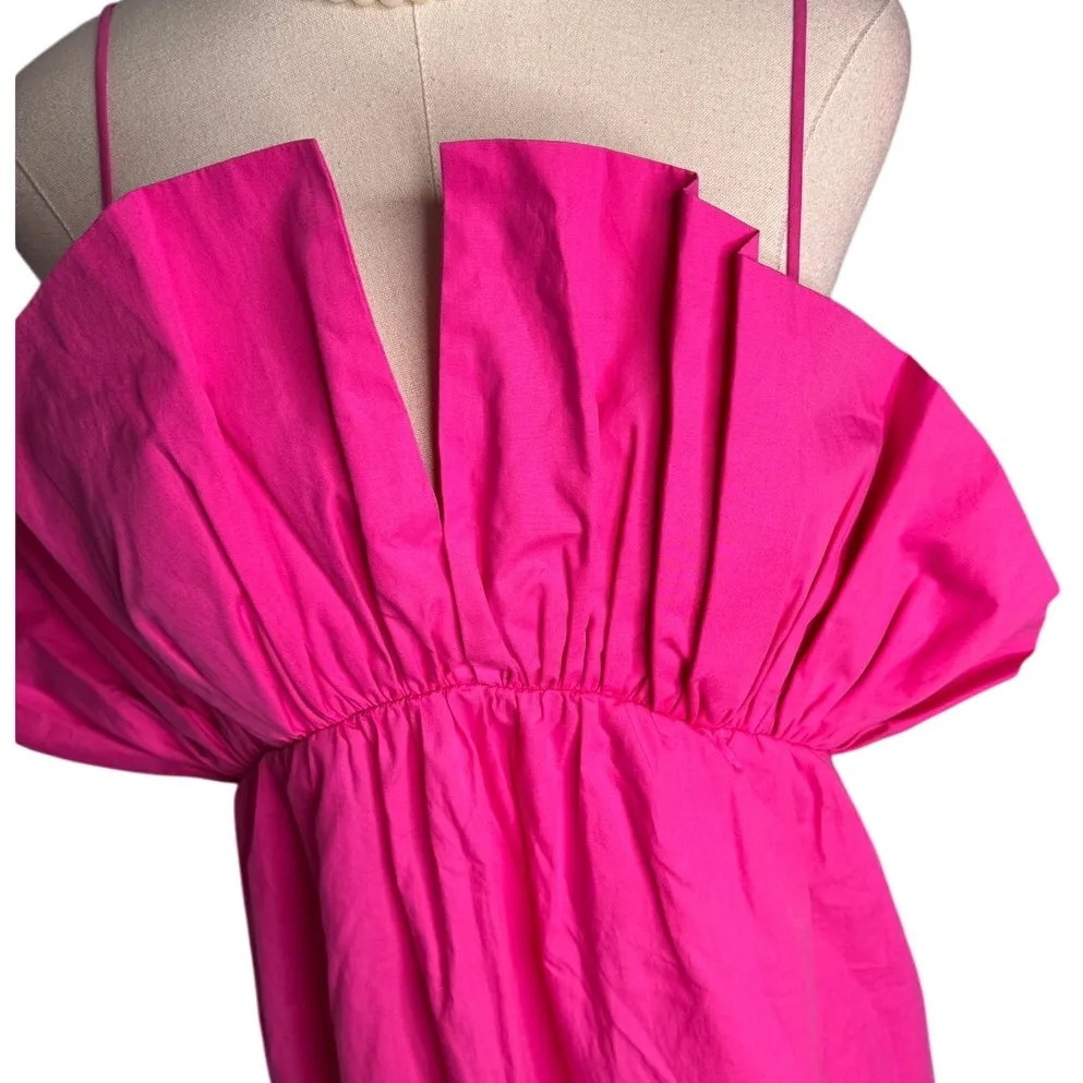 Mara Hoffman Raquel Dress size 8 Organic Cotton Maxi hot pink - Image 8
