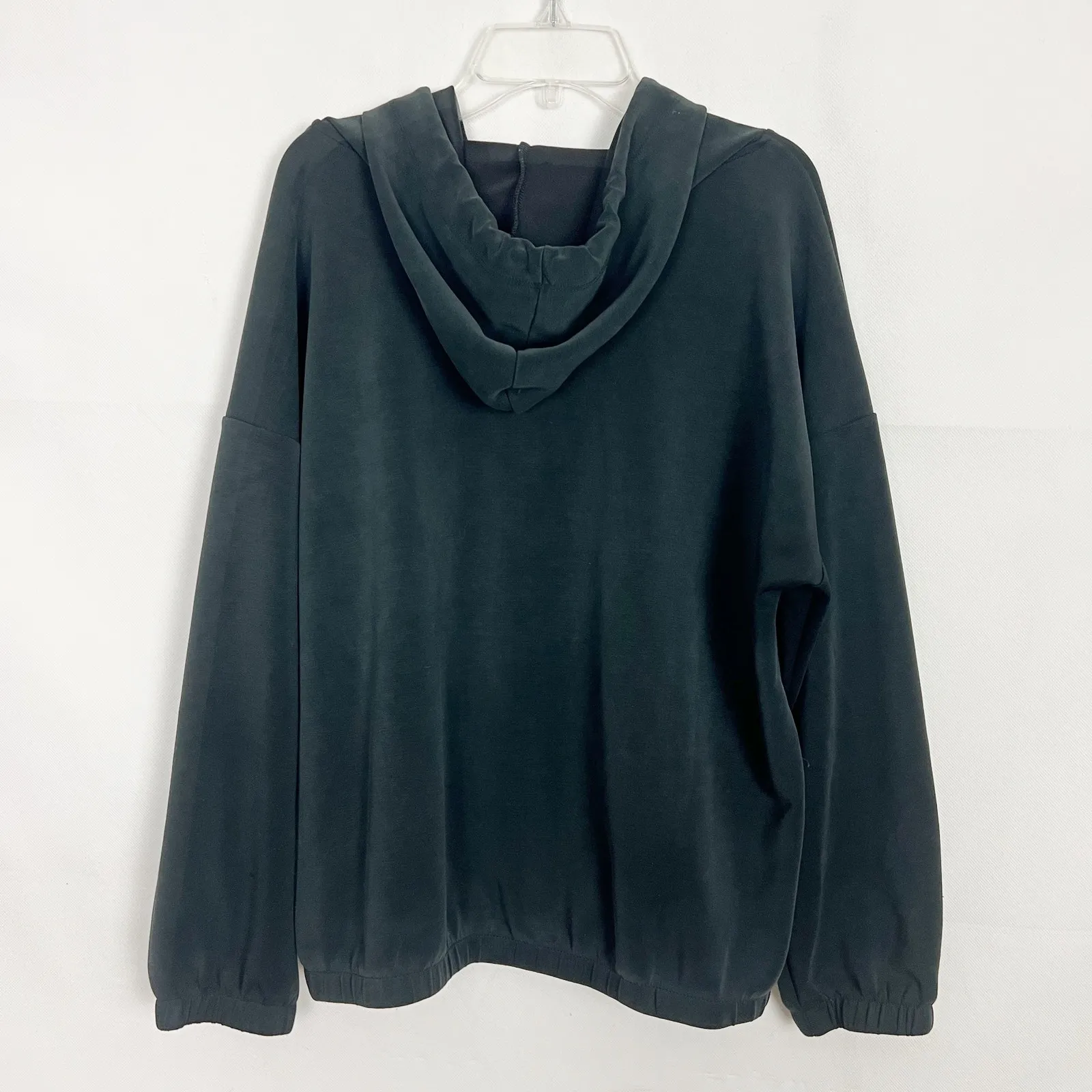 Women's 1/4 Zip Hooded Black Jacket Size Medium - Image 6