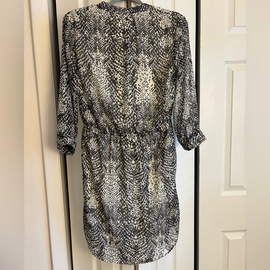 Vince Camuto Monochrome Animal Print Dress Size 8 - Image 5