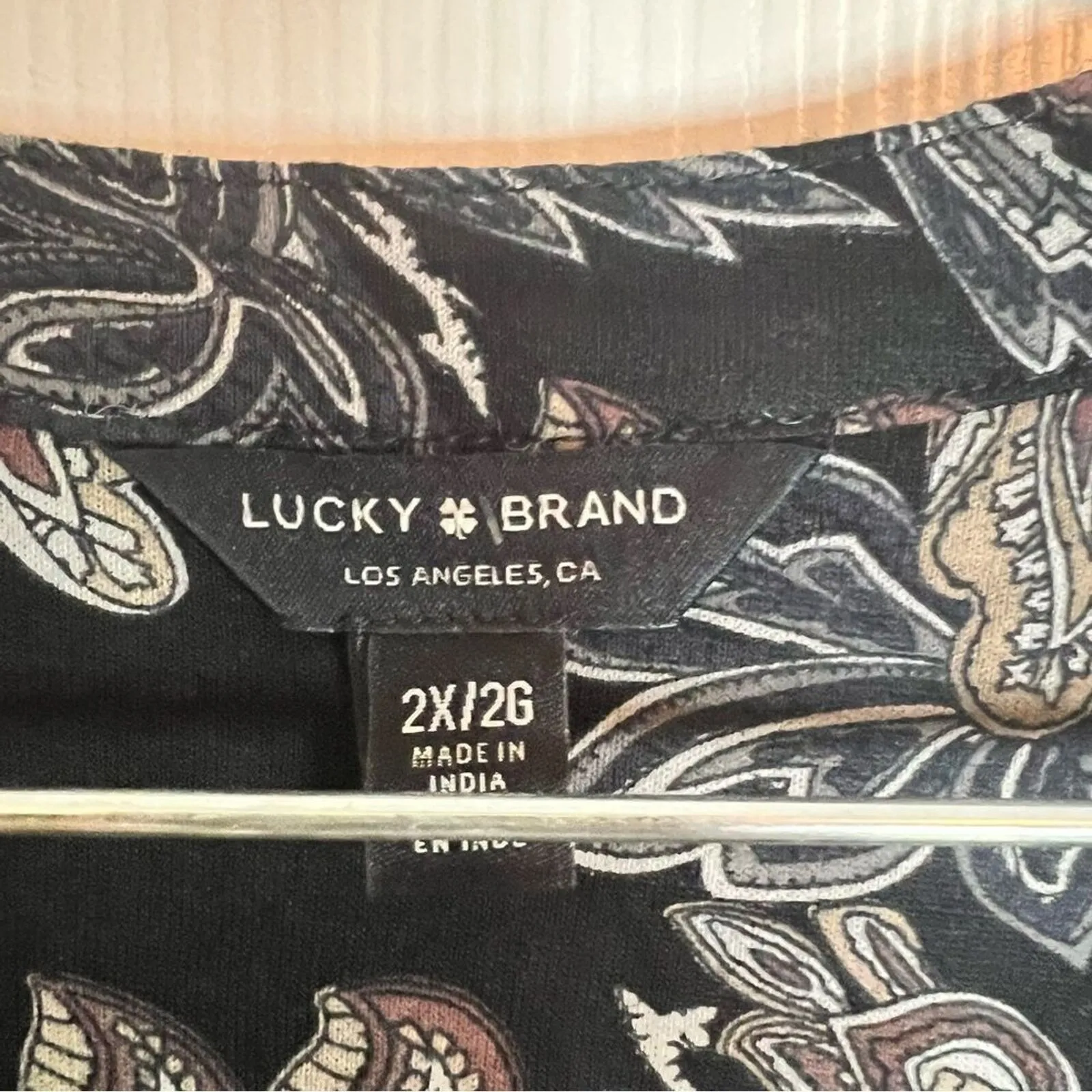 Lucky Brand Womens Flowy‎ Lined Floral Short Long Sleeve Blouse Size 2X Career - Image 2