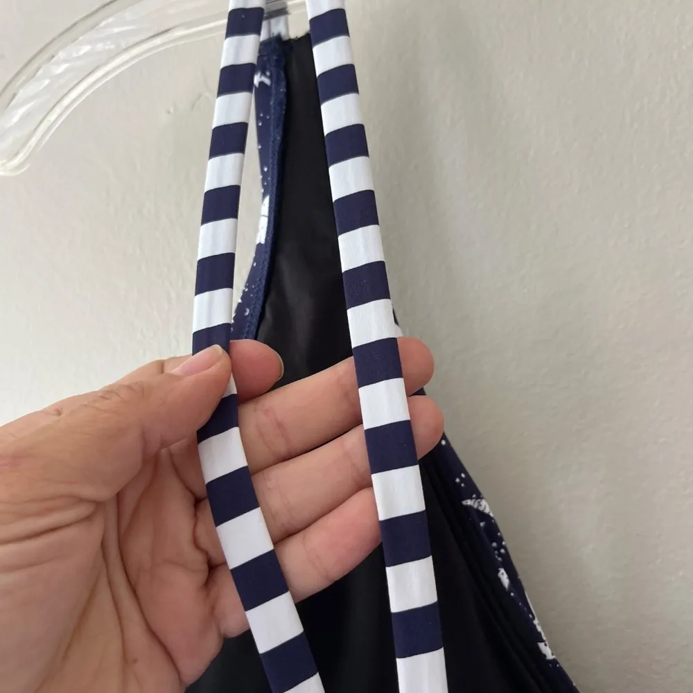 Tribal Sport XL Navy UPF 50 V neck One Piece Swimsuit Stretch Tummy Control NWOT Blue - Image 6