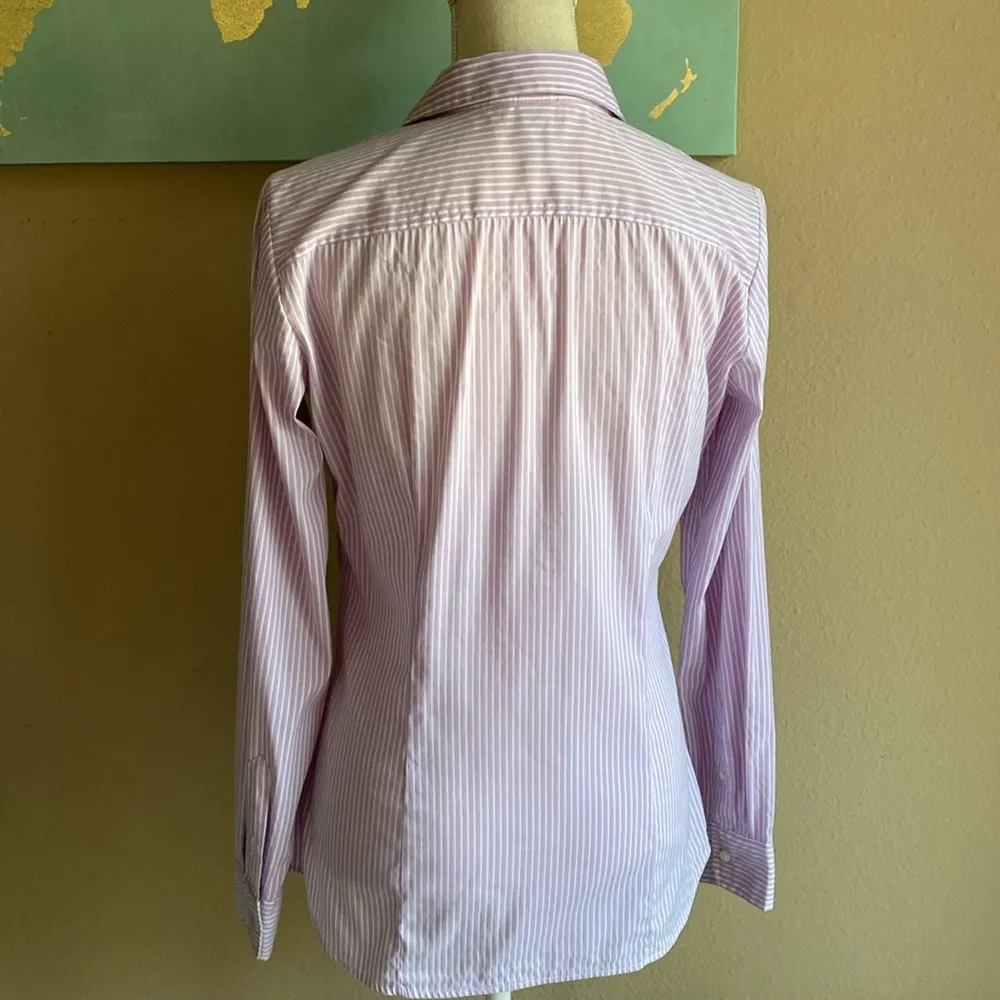 Lilac lavendar purple striped button down dress shirt size 8 H&M - Image 6