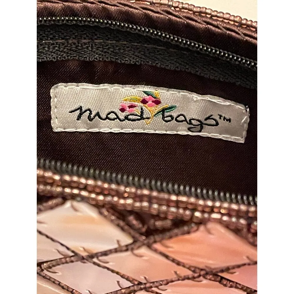 Mad Bags Natural Horn & Sea Shell Mini Clutch Wristlet Brown - Image 3