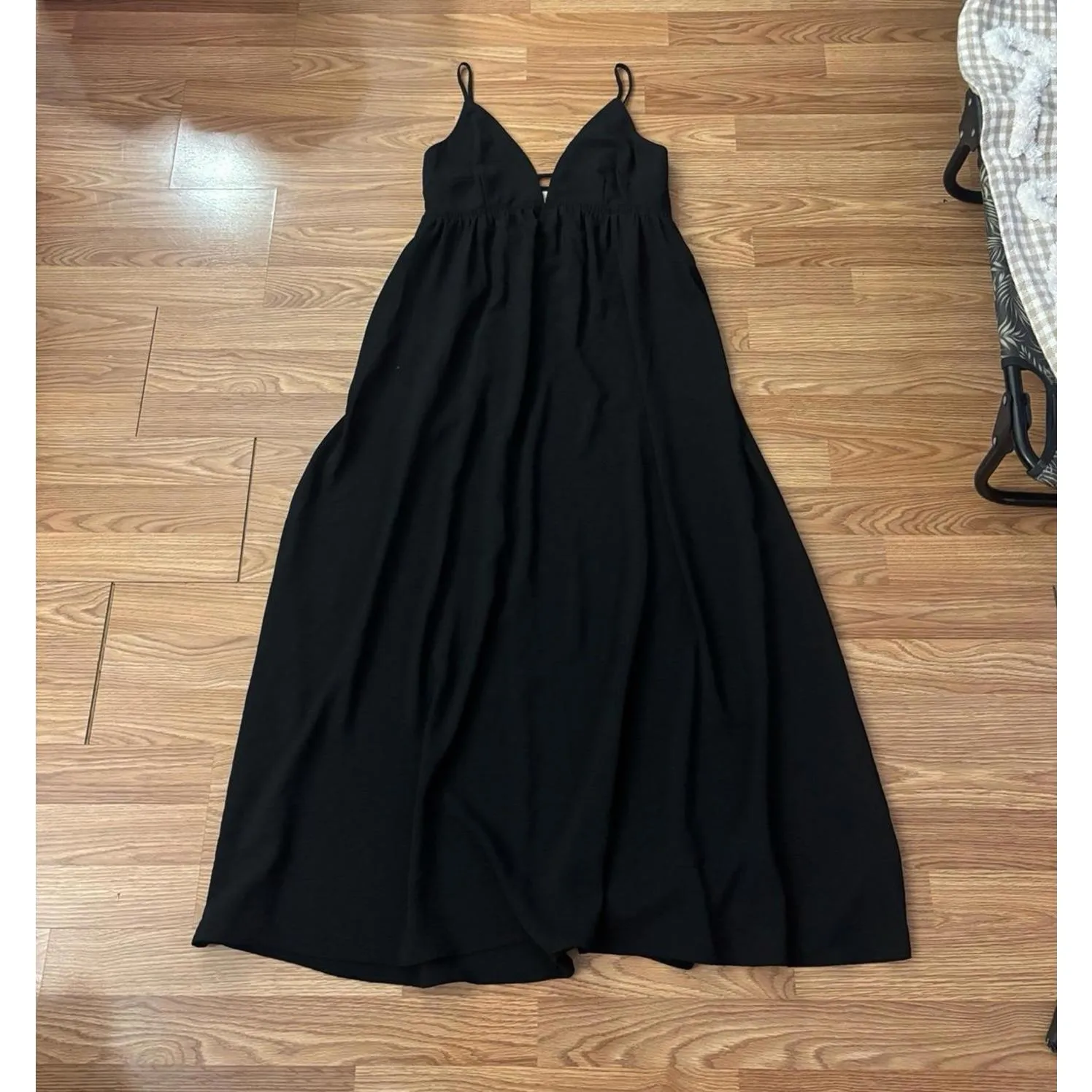 A New Day Maxi A-Line Black Dress Size Medium - Image 2