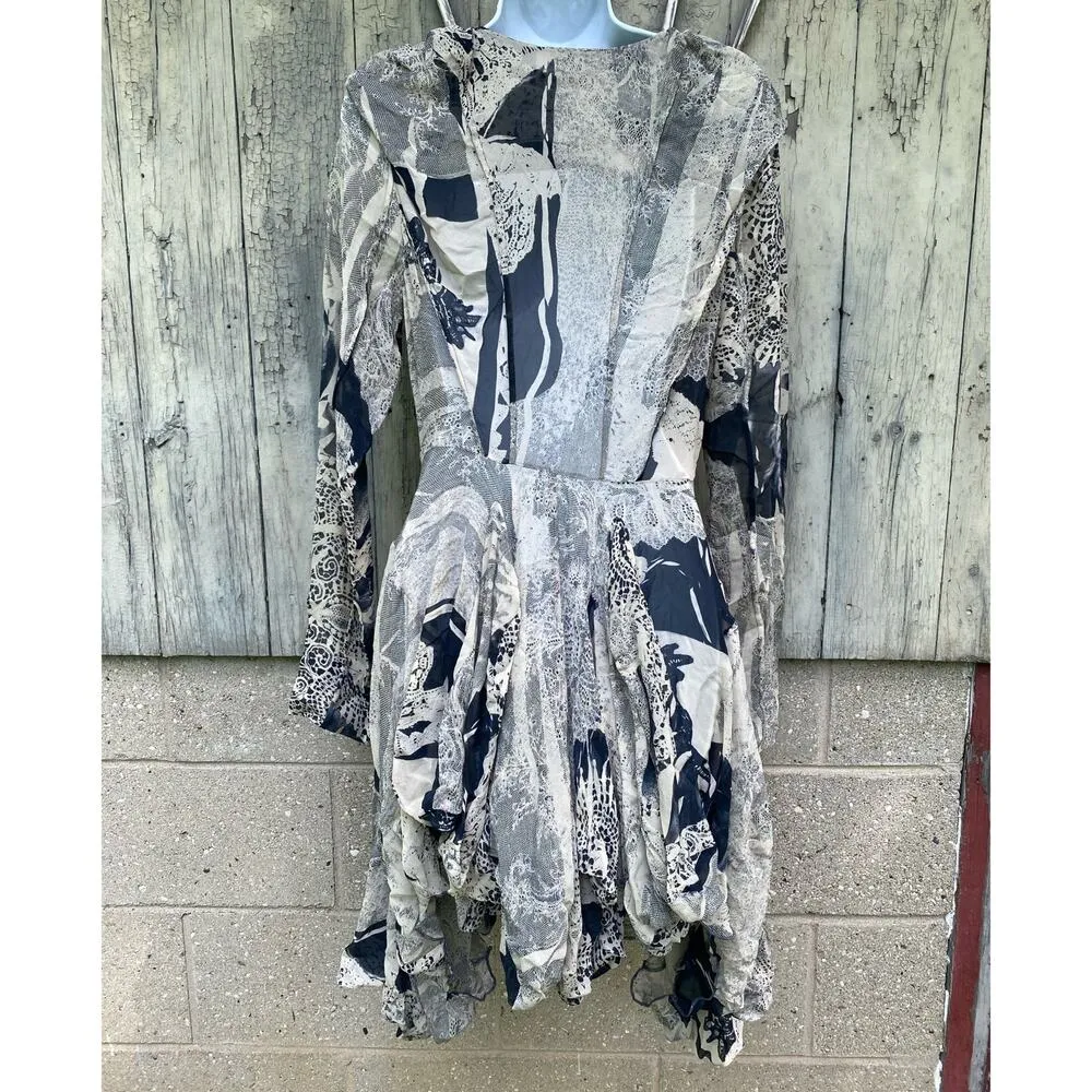 Size M//All Saints Spitalfield Dress with Layered Skirt - Image 2