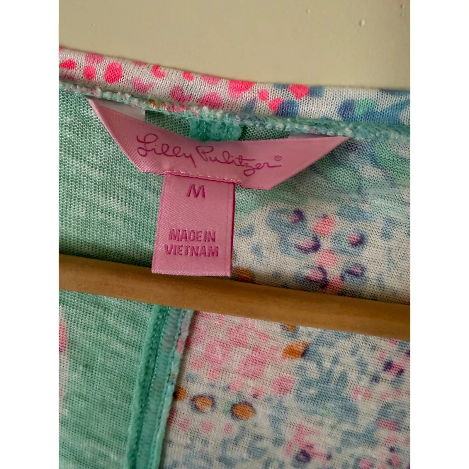 Lilly Pulitzer 100% Linen Mikela Top in Fansea MINTY FRESH M Tropical Nautical - Image 3