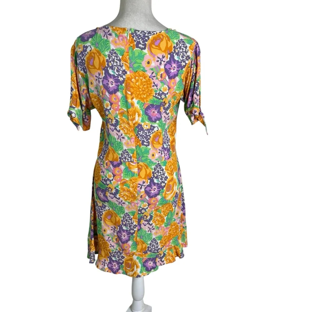 Faithfull The Brand Florence Ade Floral Print Mini Dress Size 8 - Image 7