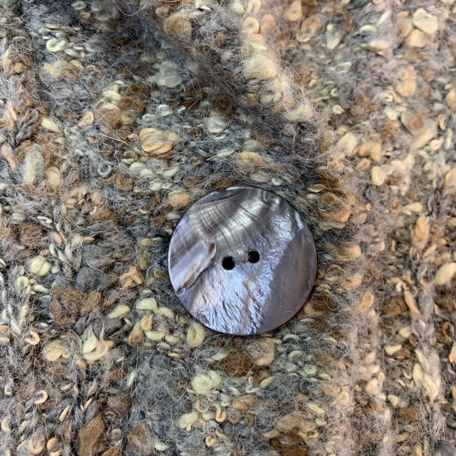 Susan Bristol 1X Boucle Cardigan Wool‎ Blend Alpaca Mohair Cozy Textured Knit - Image 5