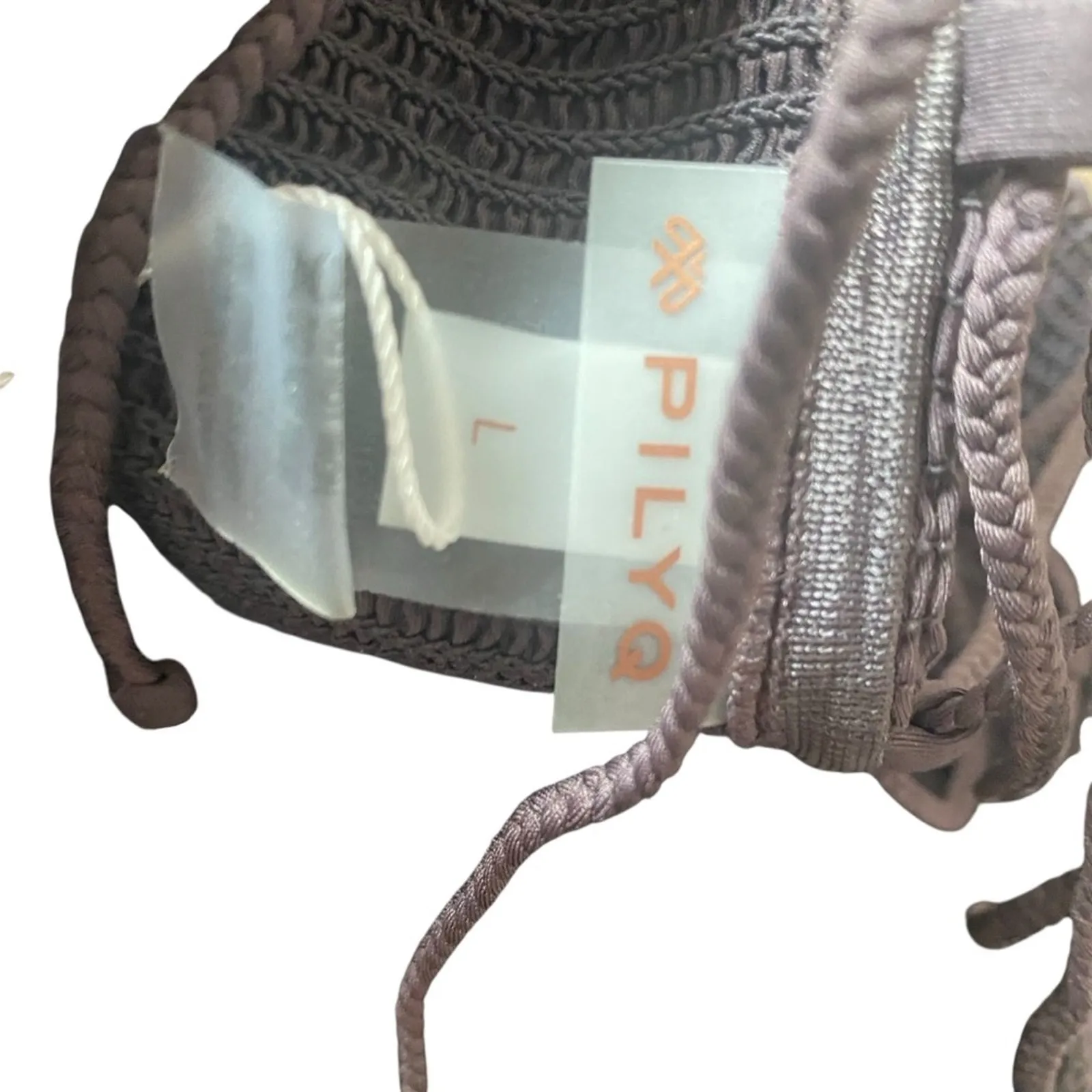 Pilyq Brown Coco Smocked Bikini NWTs size large - Image 4