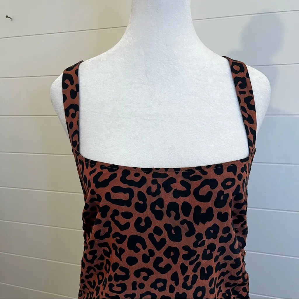 Lovers & Friends Tina Leopard Print Mini Dress Size Medium Indie Sleeze Punk - Image 6