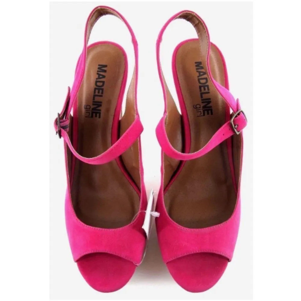 MADELINE girl Rip Rap Open-Toe 5" Pump Fuchsia 9.5 - Image 6