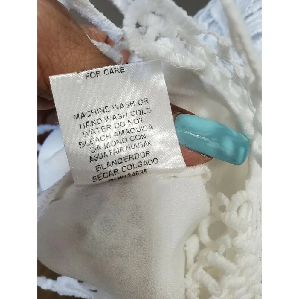 Simply Women's White Floral 100% Polyester Off the Shoulder Knee Length Dress L Size L - Image 11