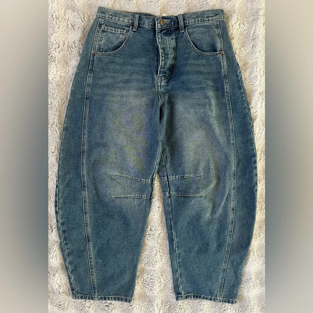Sage + Fig Barrel Jeans size Medium Blue - Image 4