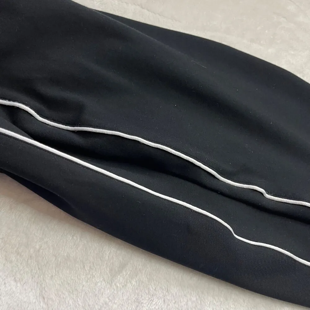 Spanx The Perfect Skinny Ankle Pant Women's Plus Size 1X Black with White Piping - Image 13