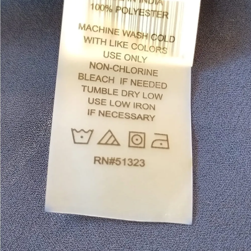 Vince Camuto Navy Floral Spring Injection Sleeveless Roundneck Blouse Sz XXL. - Image 6