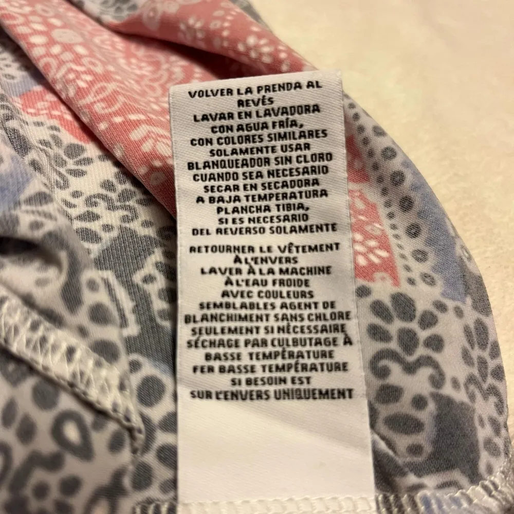 Rudy Rd. Petite Large Red White and Blue 3/4s Length Sleeve Bandana Blouse Size undefined - Image 7