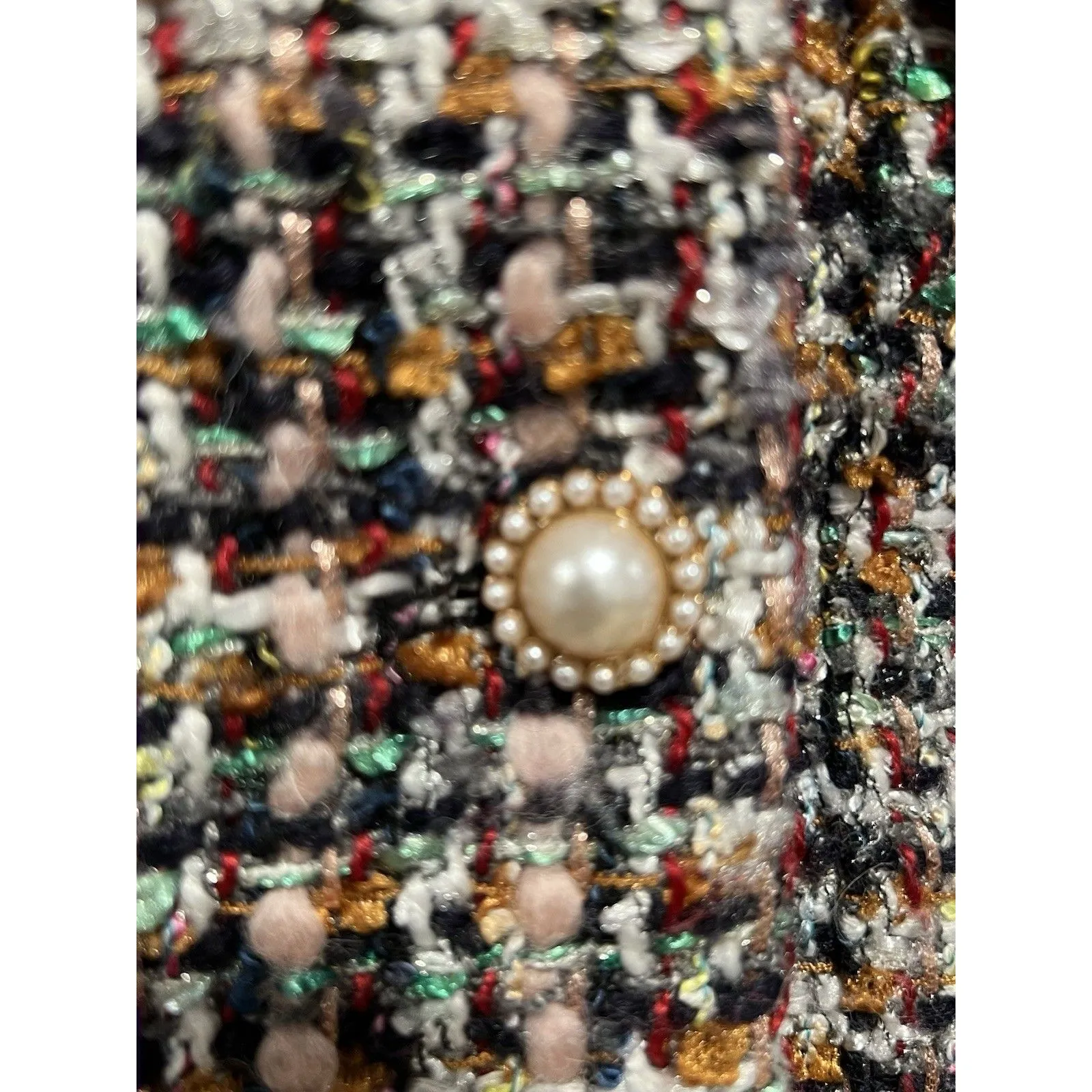 English Factory Tweed Pinafore Dress Size M - Image 12