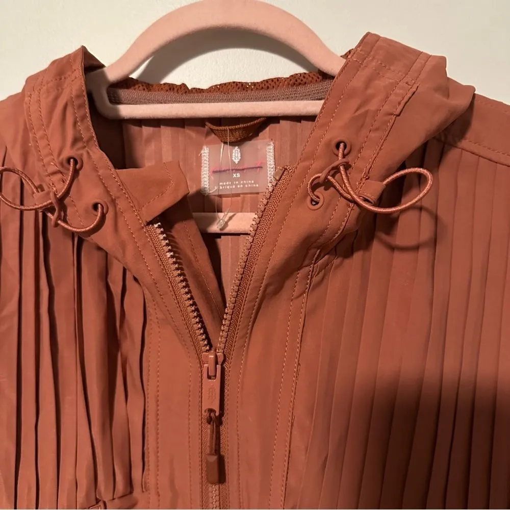 FP Movement Pleaty Please Vest XS Red-Orange Hiking Tennis Cargo Boxy Hood Boho - Image 6