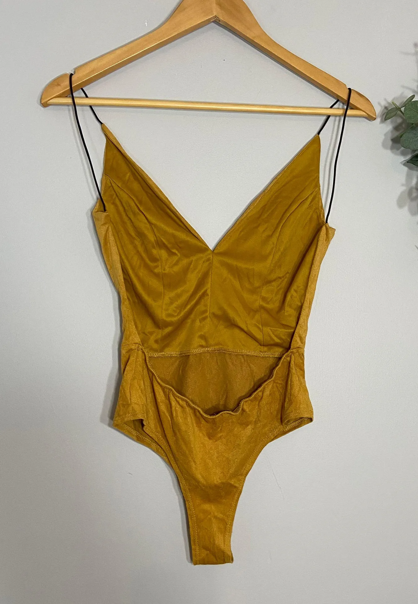 Windsor Mustard Open Back Bodysuit - Image 3